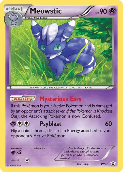 Meowstic - XY48 card art