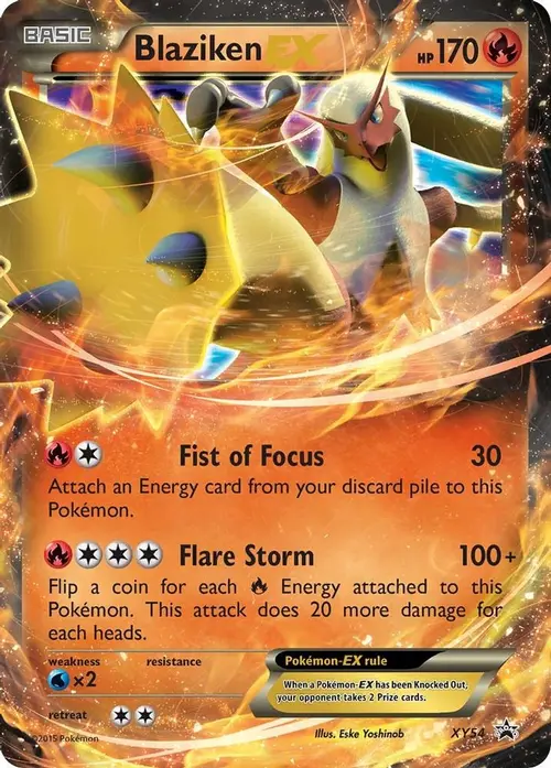Blaziken EX - XY54 card art