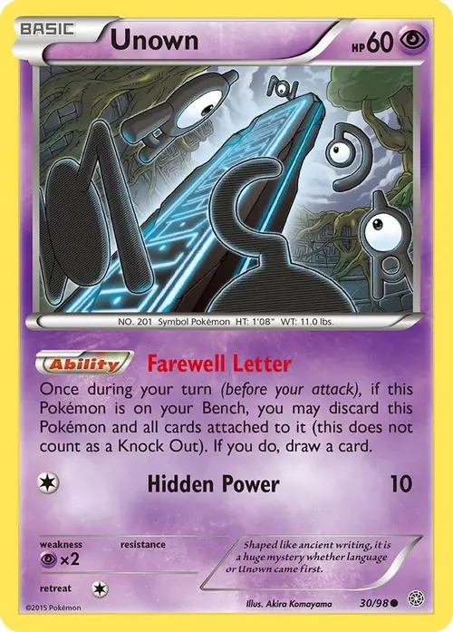 Unown card art