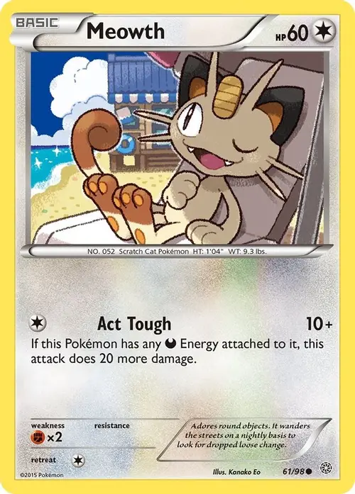 Meowth card art