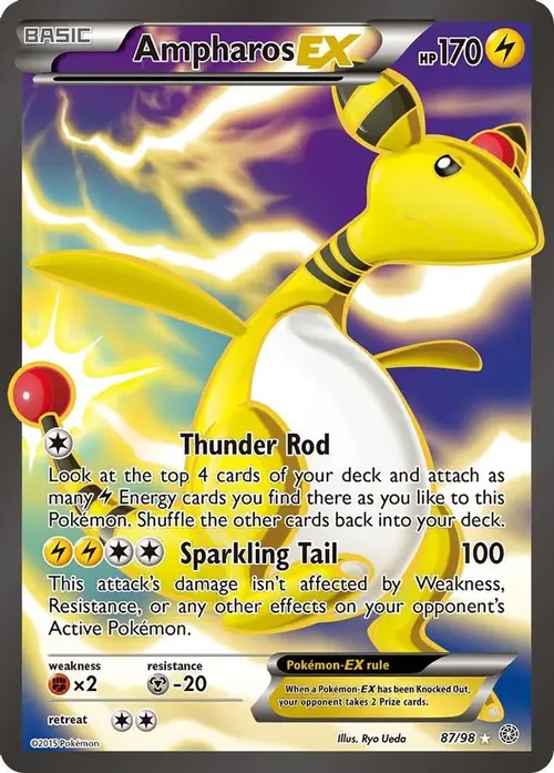 Ampharos EX (87 Full Art) card art