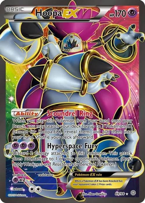 Hoopa EX (89 Full Art) card art