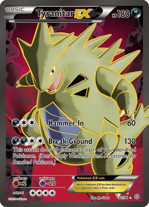 Tyranitar EX (91 Full Art) card art