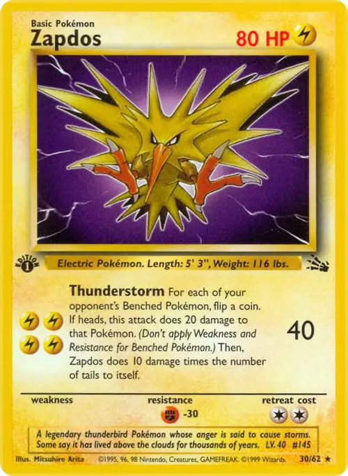 Zapdos (30) card art