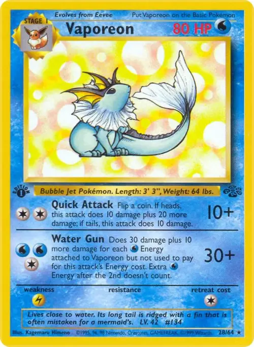 Vaporeon (28) card art