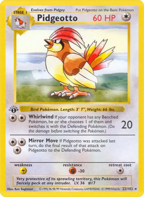 Pidgeotto card art