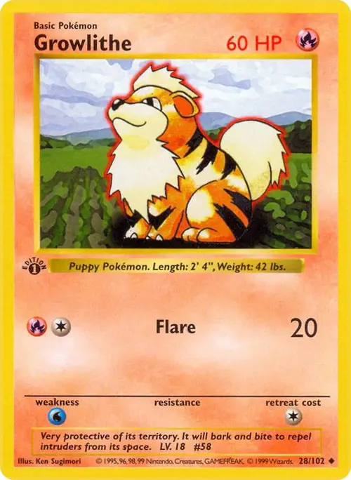 Growlithe card art