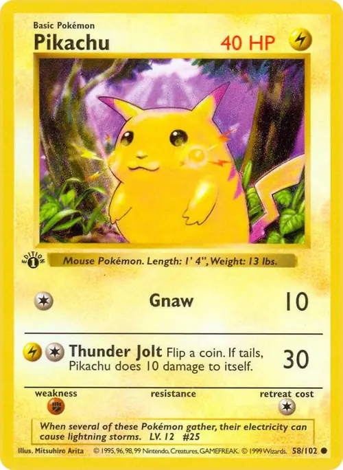 Pikachu card art
