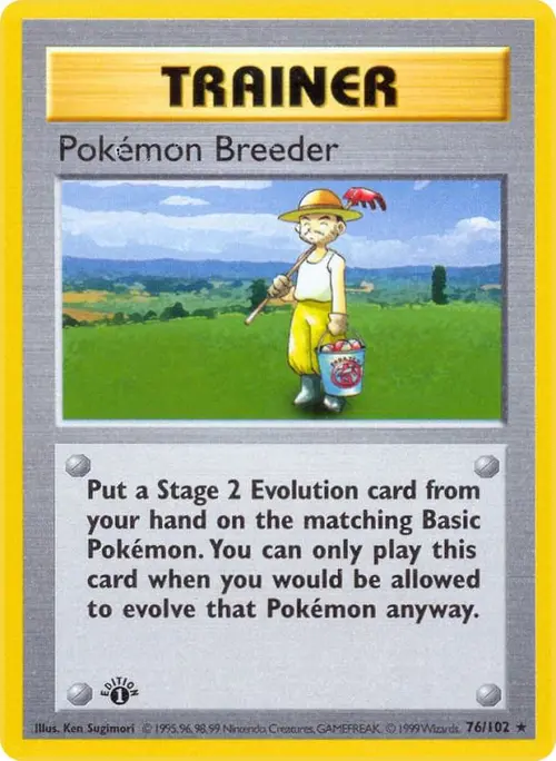 Pokemon Breeder card art