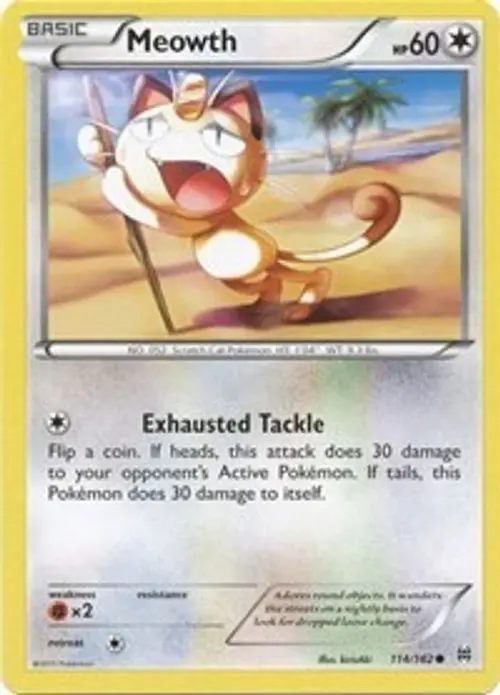 Meowth card art