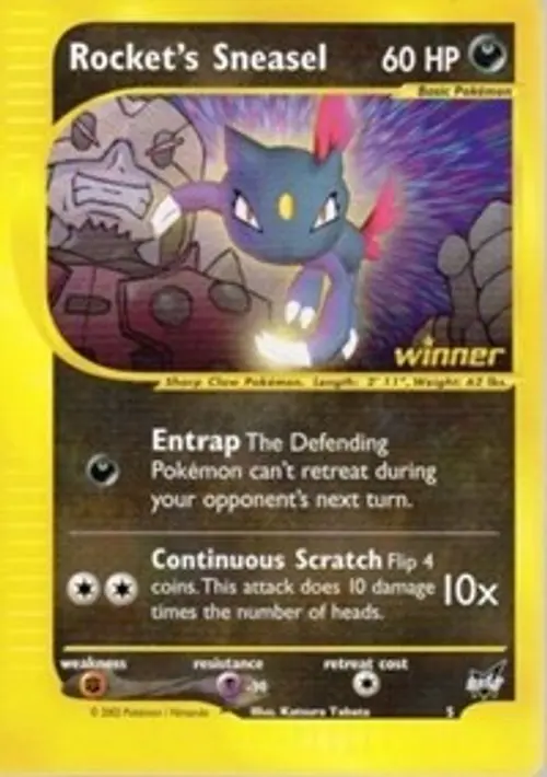 Rocket's Sneasel - 5 [Winner] card art