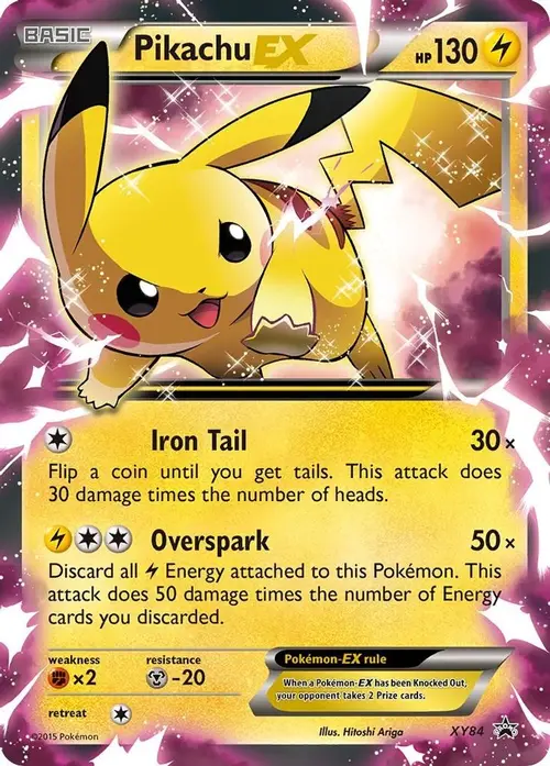 Pikachu EX - XY84 card art