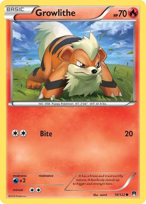 Growlithe card art
