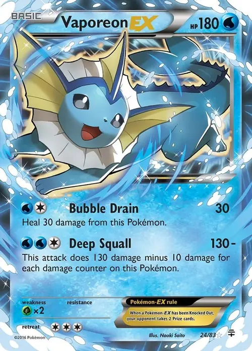Vaporeon EX card art