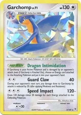 Garchomp - 5/147 (Cracked Ice Holo) card art