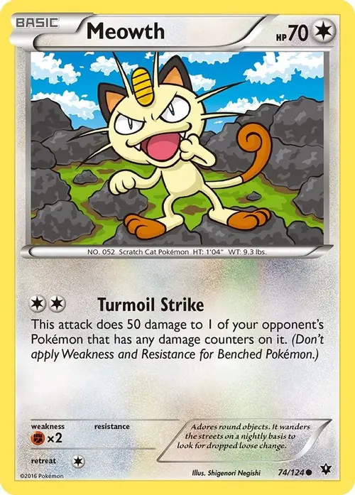 Meowth card art