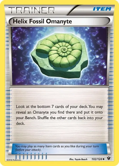 Helix Fossil Omanyte card art
