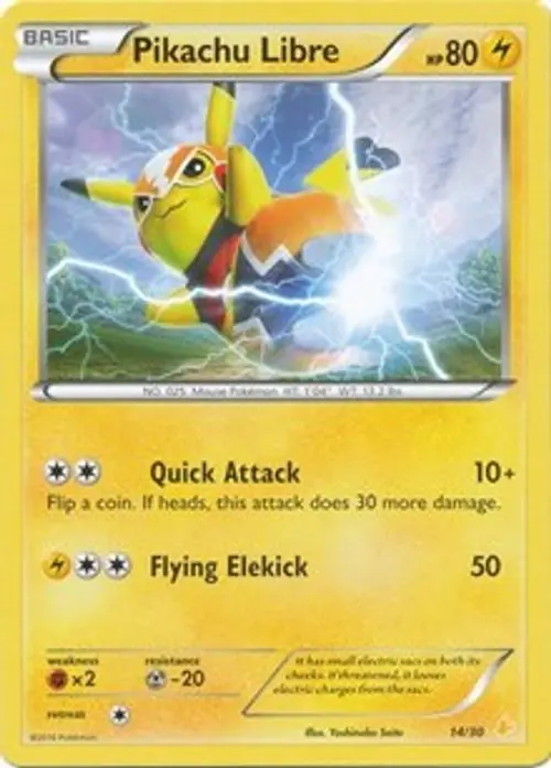 Pikachu Libre (14 - Non-Holo) card art