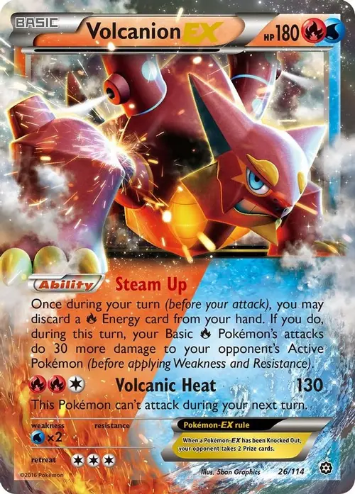 Volcanion EX card art
