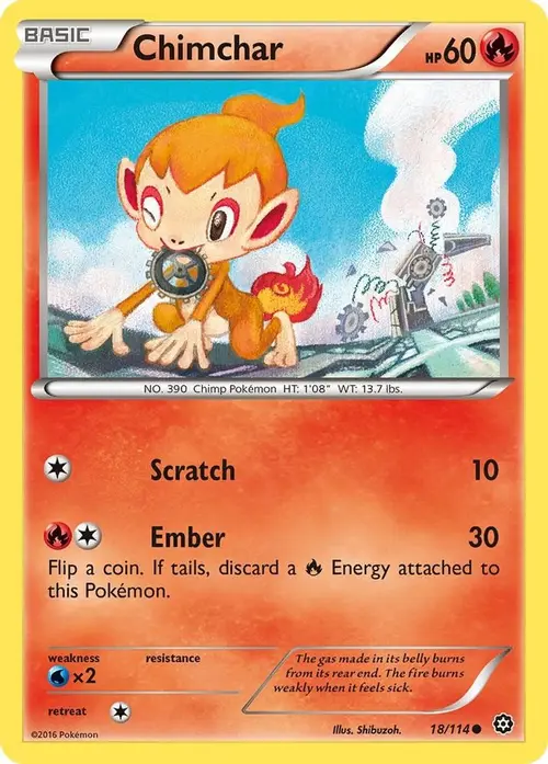 Chimchar card art