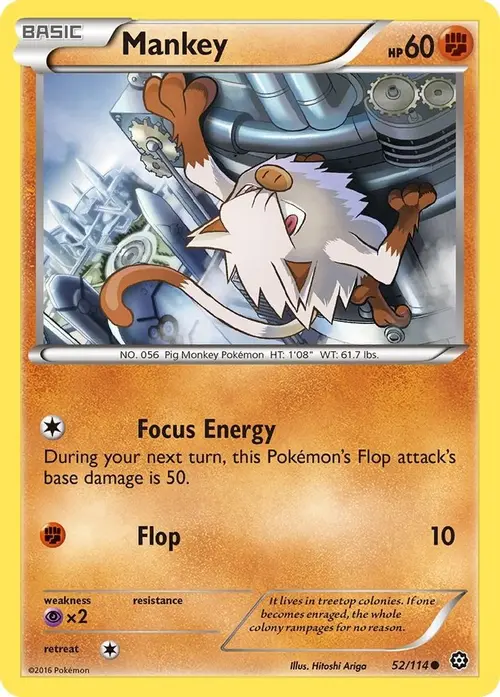 Mankey card art