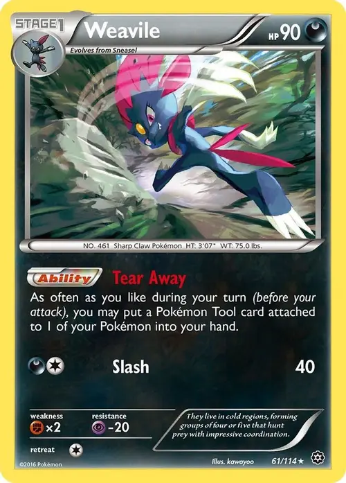 Weavile card art