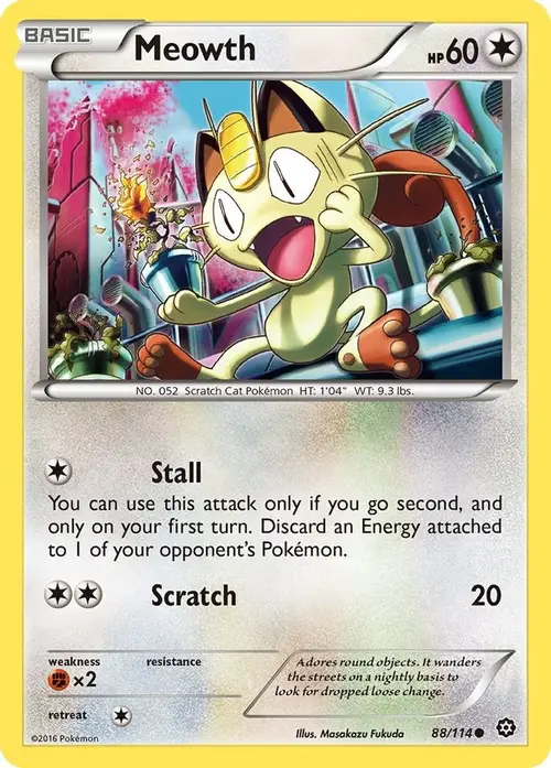 Meowth card art