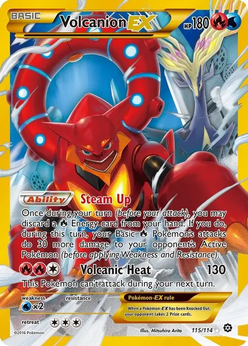 Volcanion EX (Secret) card art