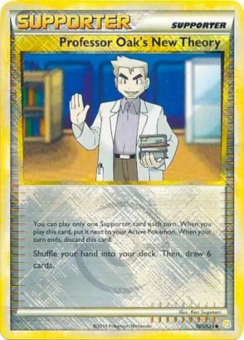 Professor Oak's New Theory - 101/123 (League Promo) card art