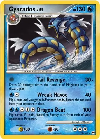 Gyarados - 19/100 (DP Stormfront) card art