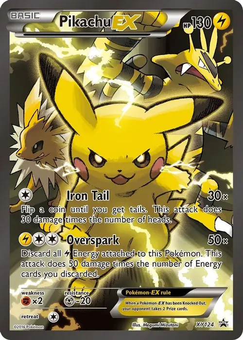 Pikachu EX - XY124 card art
