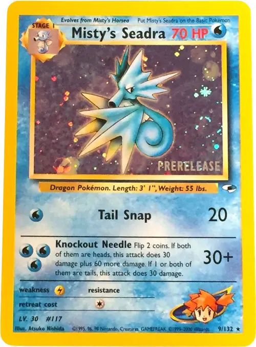 Misty's Seadra (Prerelease) card art