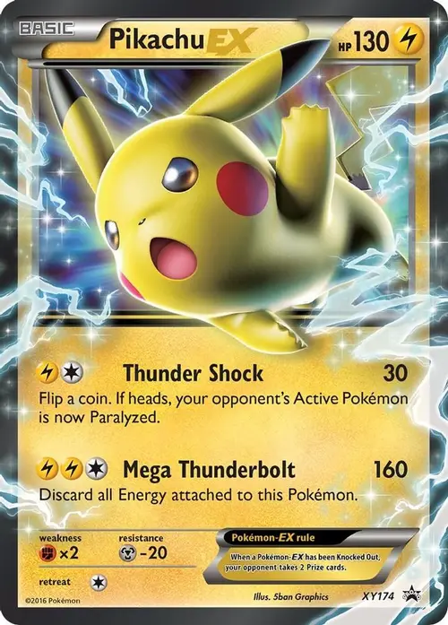 Pikachu EX - XY174 card art