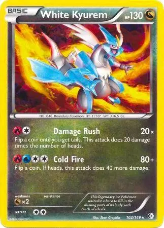 White Kyurem (BW Boundaries Crossed) card art