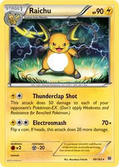 Raichu - 49/162 (XY BREAKthrough) (Cracked Ice Holo) card art