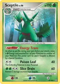 Sceptile - 10/100 (DP Stormfront) card art