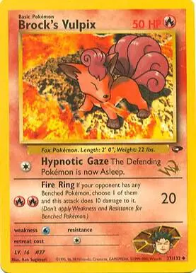 Brock's Vulpix [W Stamped] card art