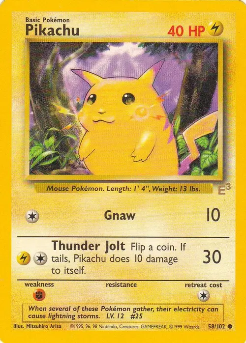 Pikachu - 58/102 (E3 Stamped) card art