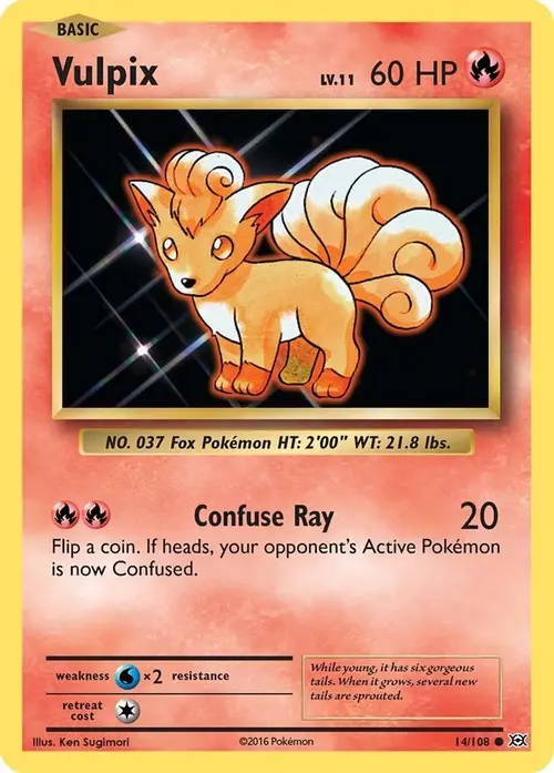 Vulpix card art