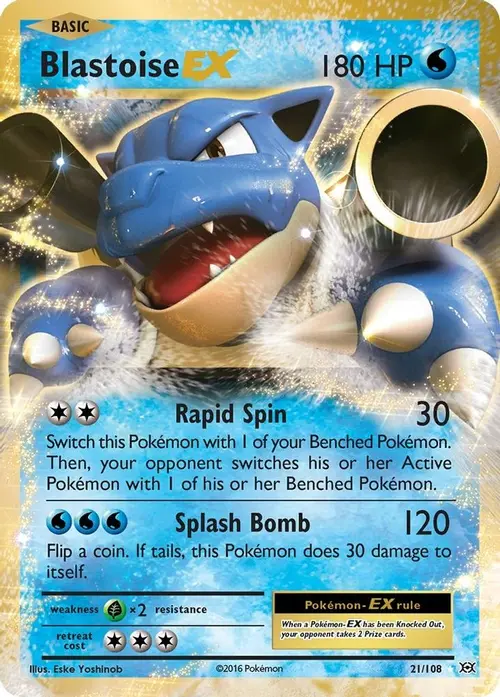 Blastoise EX card art