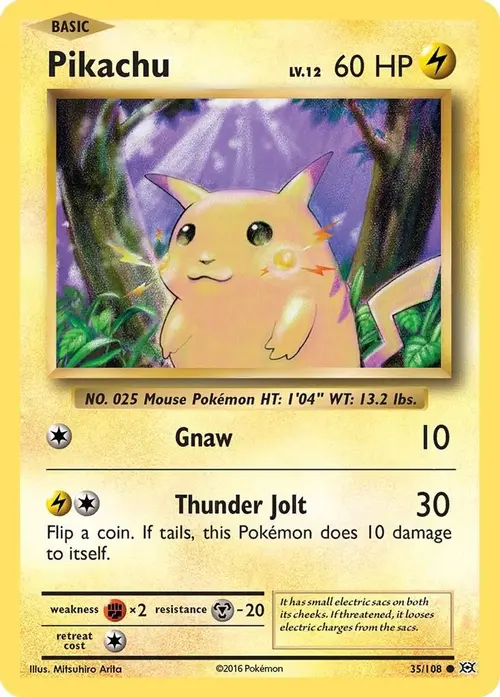 Pikachu card art