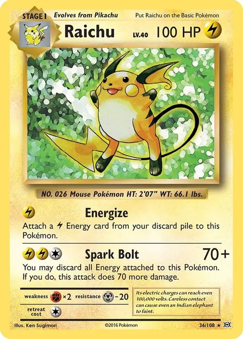 Raichu card art
