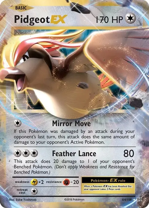 Pidgeot EX card art