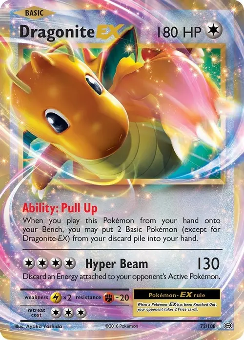 Dragonite EX card art