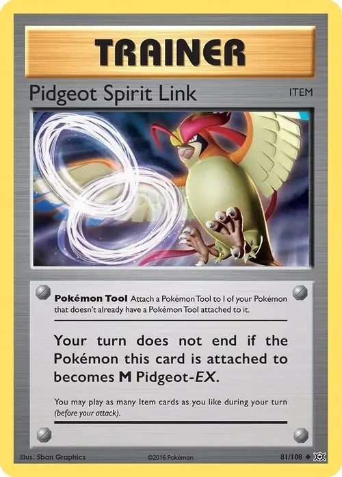 Pidgeot Spirit Link card art
