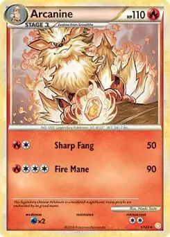 Arcanine - 1/123 (HeartGold & SoulSilver) card art