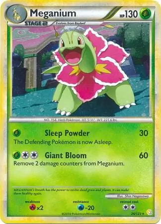 Meganium - 26/123 (Cosmos Holo) card art