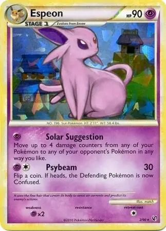 Espeon - 2/90 (HGSS Undaunted - Cracked Ice Holo) card art