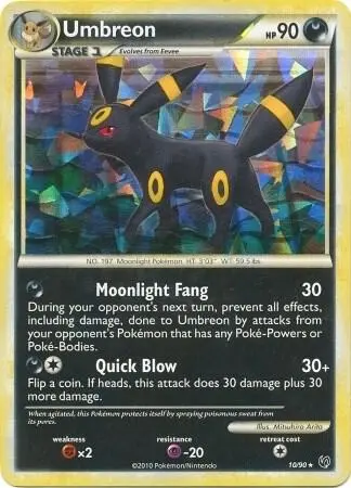 Umbreon - 10/90 (Cracked Ice Holo) card art