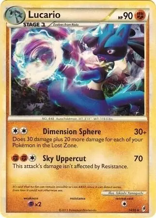 Lucario - 14/95 (Cracked Ice Holo) card art
